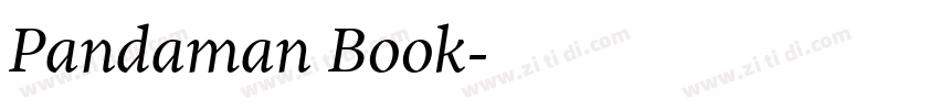 Pandaman Book字体转换